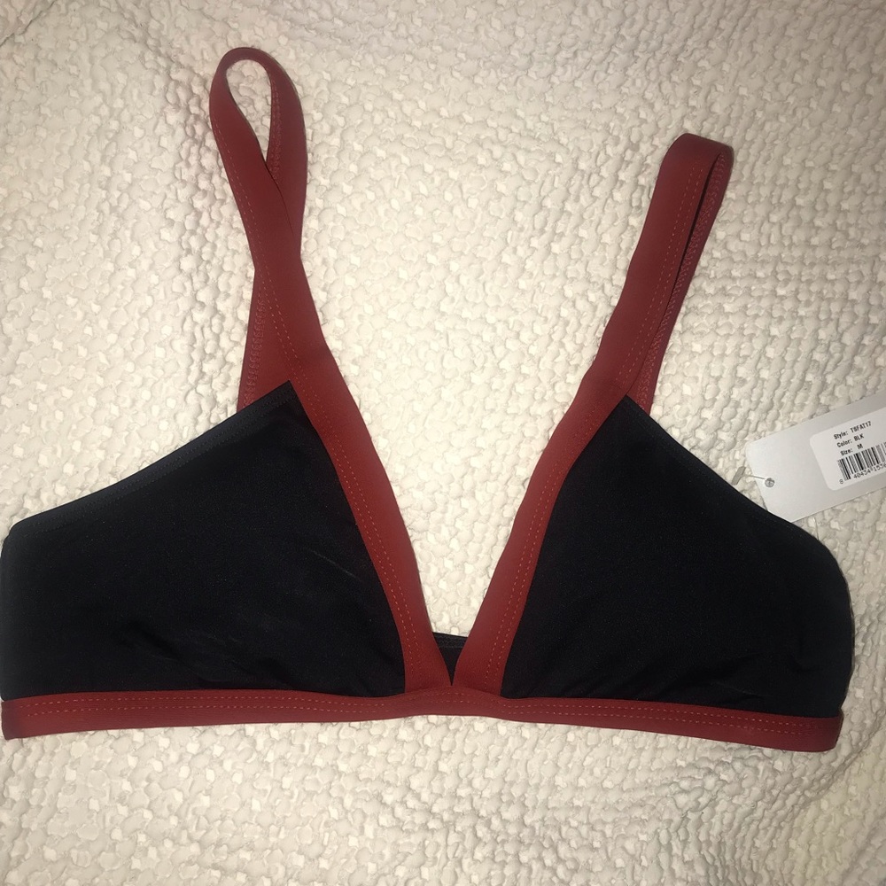 NWT L*SPACE black and red bikini top